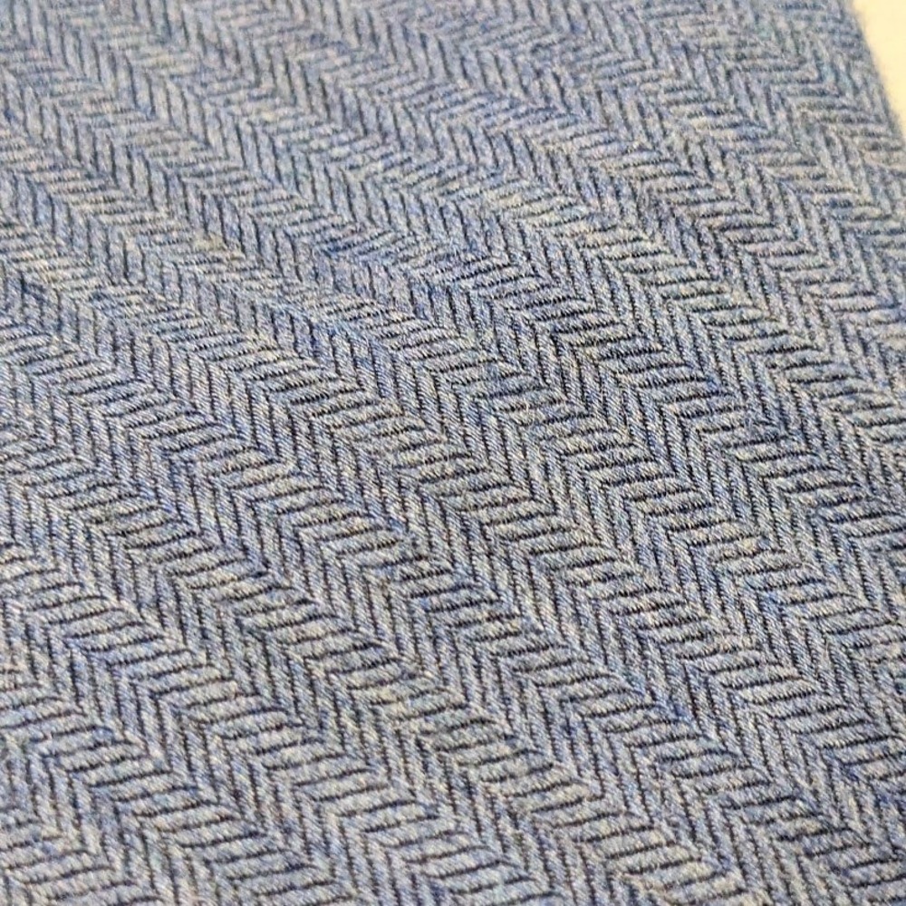 Original Penguin Mens Blue Herringbone Silk Blend Slim Necktie Classic Preppy - Picture 2 of 8